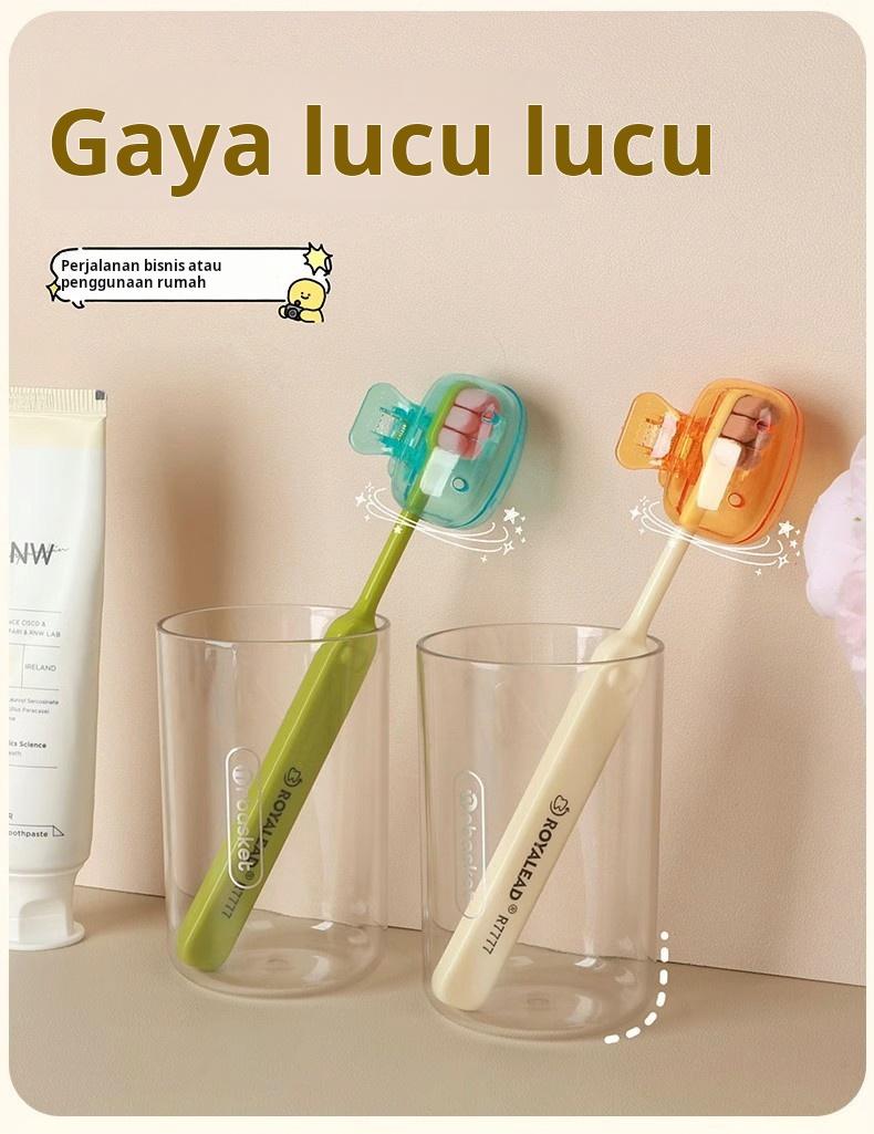 [Beli 1 Gratis 1]Pelindung Sikat Gigi, Klip Penyimpanan Kepala Sikat Gigi Portabel Anti Debu untuk Perjalanan, Klip Pelindung Kepala Sikat Gigi Elektrik Mewah