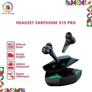TWS X15 Pro Earphone Headset Bluetooth Gaming V5.0 High Quality