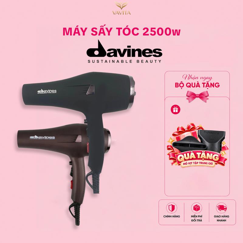 Máy sấy tóc Davines 2500W - Máy sấy tóc công xuất cao - Đa dạng chế độ sấy - Bổ sung ion âm giảm xơ rối và giữ ẩm cho tóc