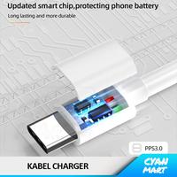Gambar Kabel Data Charger USB Tipe C 6A Fast Charging USB Type-C Cable Universal - 1 Meter dari CyanMart Kota Administrasi Jakarta Barat 5 Tokopedia