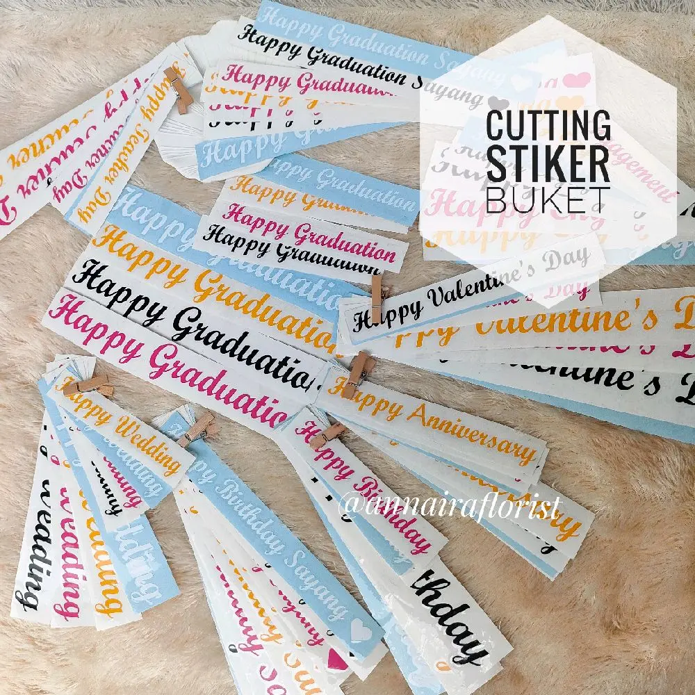 Cutting Sticker Untuk Ucapan Buket 2 Ukuran Cutting Sticker Untuk Ucapan Buket 2 Ukuran