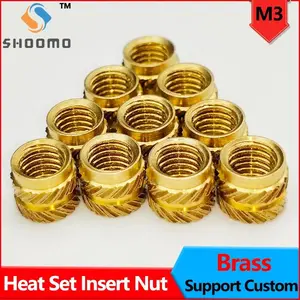 Knurd Brass Embedment Nuts M3 Thread Heat Set Insert Iub