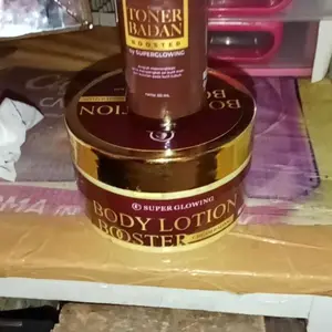 PAKET CREAM BADAN  WHITENING BOOSTER + TONER BADAN SUPER GLOWING