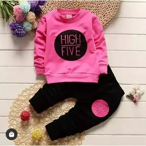 clarisan high Five Baju Anak Setelan Laki Perempuan Usia 1-5 Tahun Fashion Katun Parsel Size S-XL