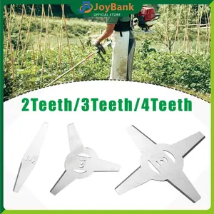 Mata Pisau Potong Rumput Panjang 2 3 4 Teeth untuk potong rumput semak ranting mesin cordless Battery Besi Steel Kuat Tajam Lawn Mower Cutter Blade