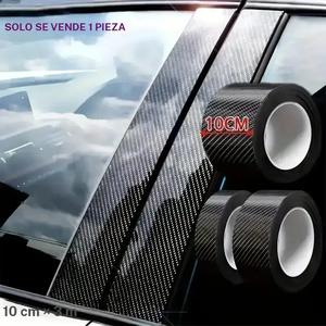 Rollo de Envoltura de Vinilo de Fibra de Carbono, Calcomanías Impermeables para Coche para Puerta/Interior/Carrocería, Calcomanías DIY Resistentes a Rayones, Accesorios Automotrices Universales para Autos y Motocicletas