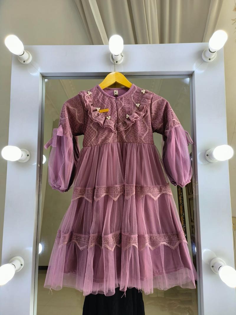 Product Introduction of Gamis anak hilya perempuan mewah dress anak mix brokatt tile premium terbaru viral 17