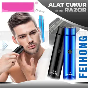 Alat Cukur Elektrik Feihong Portable USB Rechargeble Pisau Cukur Jenggot PREMIUM QUALITY AJS