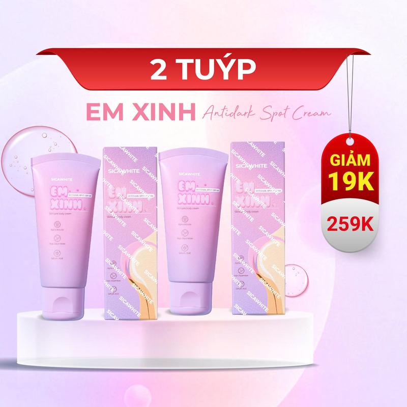   D82  2 Kem Lotion Em Xinh  50gr  - Hỗ Trợ Mờ Thâm V3. Mụn Sần Sùi Làm Mềm Mịn Cấp Ẩm Dưỡng Trắng.   Free Ship  