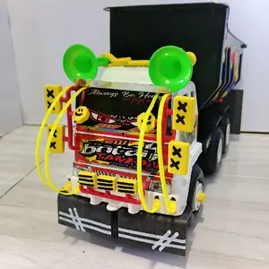 Mobilan Modifikasi truk pasir /Mainan anak truck oleng lampu Permainan Anak Plastik Control