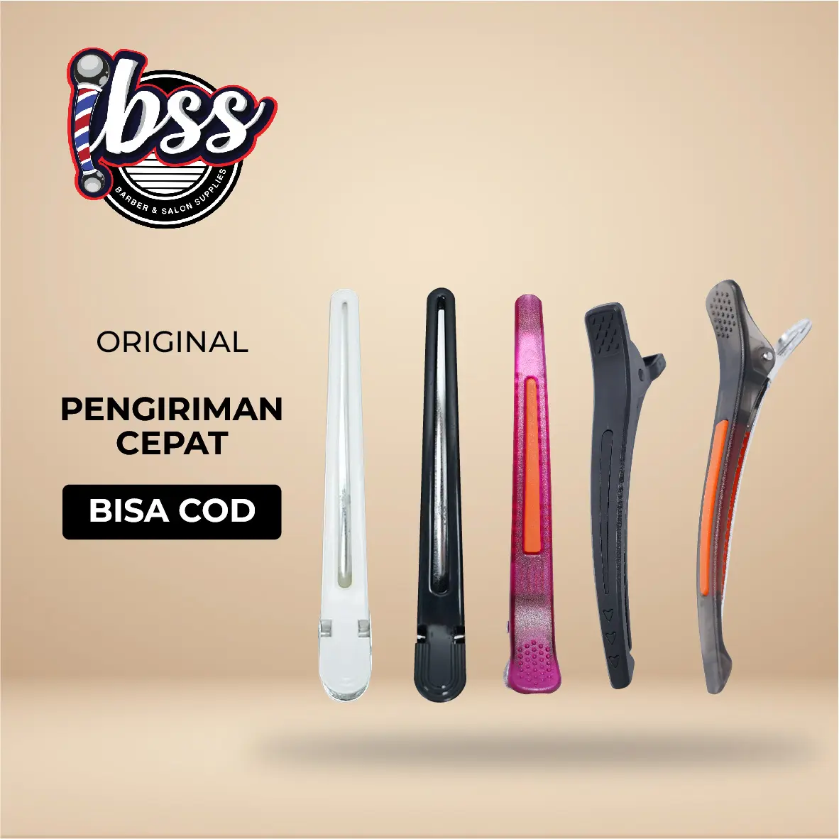 PAKET BUNDLING JEPIT RAMBUT SALON / JEPITAN BEBEK / JEPITAN BARBER 5 PCS / JEPIT RAMBUT MURAH / IBSS / INDOBARBERSUPPLY