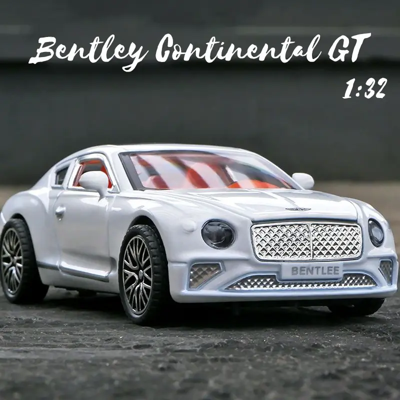 1:32 Scale Bentley Continental GT Alloy Car Model Light & Sound Effect Diecast Car Toys for Boys Birthday Gift Kids Toys Car Collection