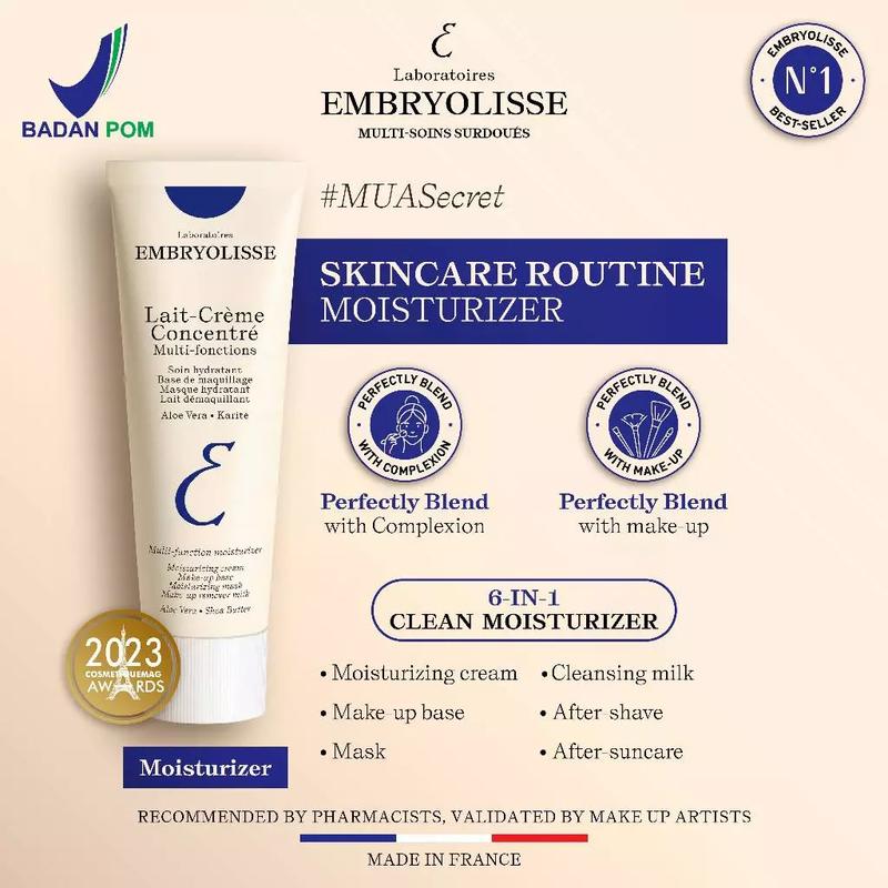 Embryolisse Lait-Creme Concentre 75ml Miracle Cream 6 IN 1 Pelembab Moisturizer Wajah Makeup Base Primer 1pcs 7