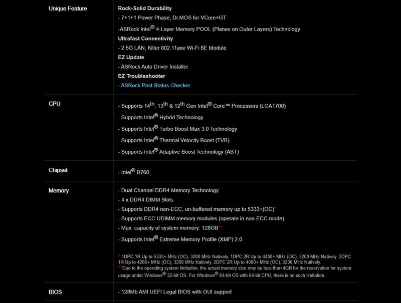 Product Introduction of ASRock B760M B 760M B760 M PRO-A D4 WIFI MOTHERBOARD (SUPPORT 14th, 13th & 12th Gen CPU) (3 YEARS WARRANTY BY TECH DYNAMIC PTE LTD) 14