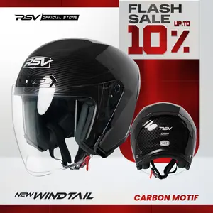HELM Half Face RSV NEW WINDTAIL CARBON GLOSSY