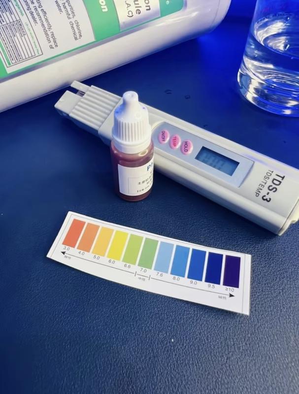 Bộ Test Nước Lọc Bao Gồm 1 Bút Thử TDS và 1 Lọ Test PH kèm bảng màu
