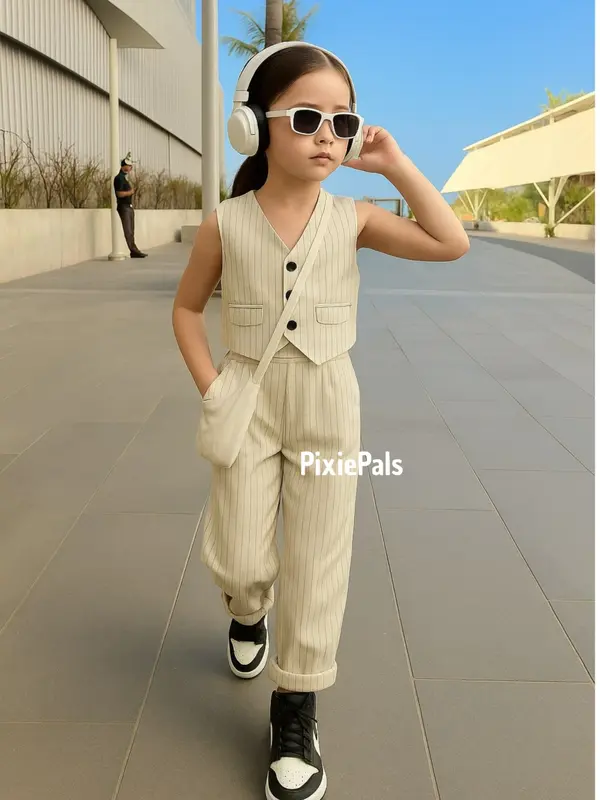 Setelan Vest Anak perempuan umur 1-8 Tahun Bahan semiwoll Premium 4