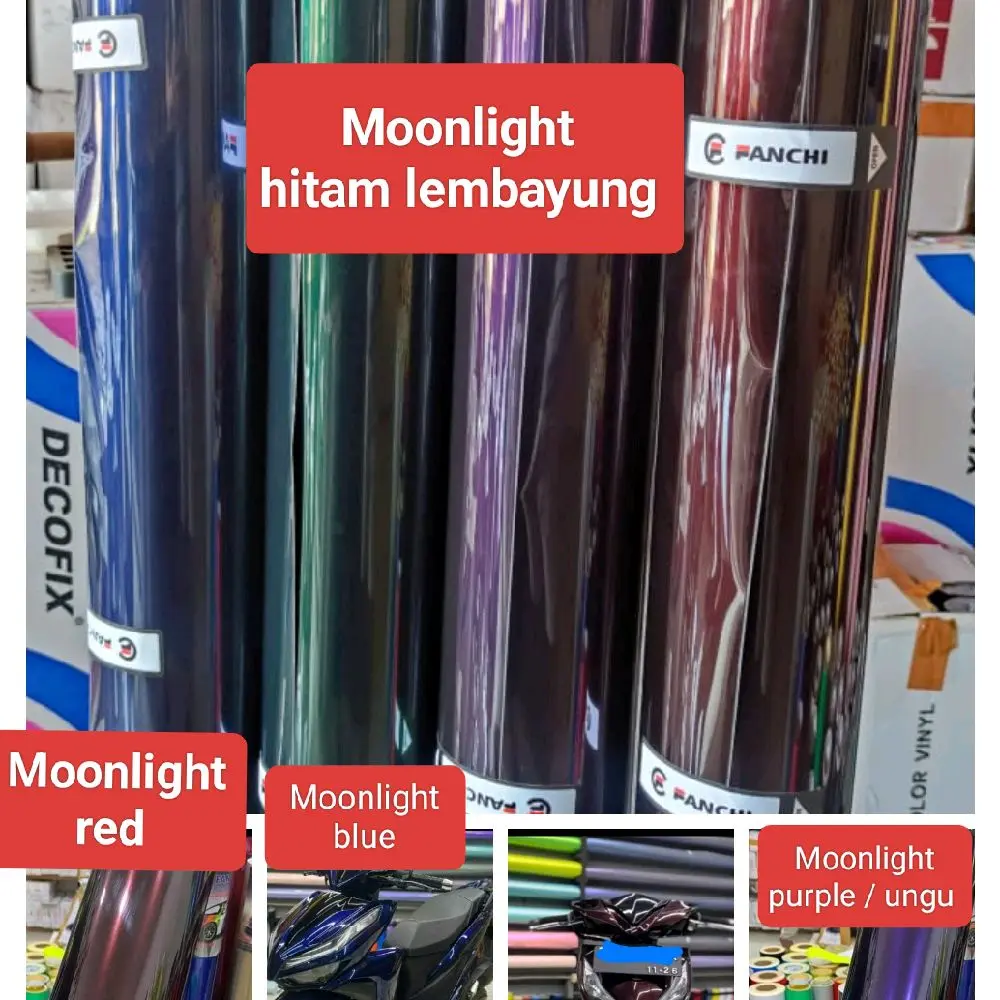SKOTLET MOONLIGHT/ HITAM LEMBAYUNG HIJAU ,MERAH ,BIRU ,HIJAU LEBAR 50 CM