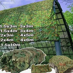 4x5m/2x3m Tenda Jaring Kamuflase /Tenda Jaring Kamuflase Penutup Mobil Jaring Kamuflase Berburu Kerai Tentara Luar Ruangan Camping Militer Camouflage Net | best seller