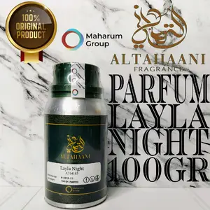 Bibit parfum LAYLA NIGHT (arabian tonka+top the one luminous night) by al tahaani segel 100gr