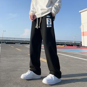 Seluar wafel kasual lelaki, sukan luar, belia, menebal, selesa, fesyen, bernafas, serba boleh, trend, longgar, bergaya, lurus，seluar tracksuit，seluar sukan，seluar track lelaki，seluar sukan atlet，bootcut sukan，grey sweatpants milvus tracksuit xl nvey