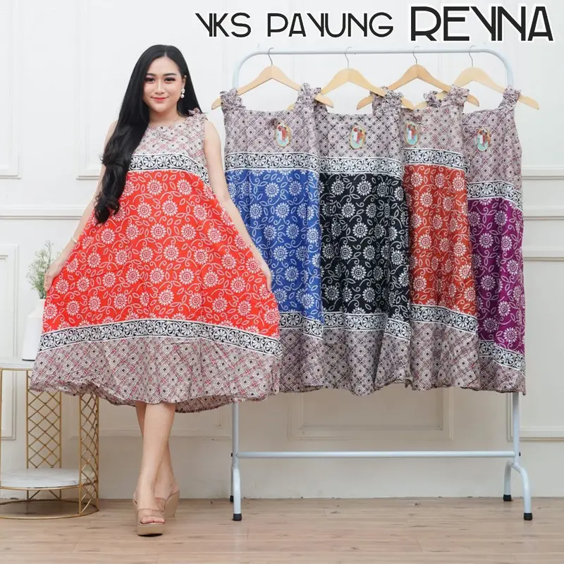DASTER YUKENSI PAYUNG DASTER WANITA TANPA LENGAN DASTER MALAM BAJU TIDUR  BAHAN RAYON 7