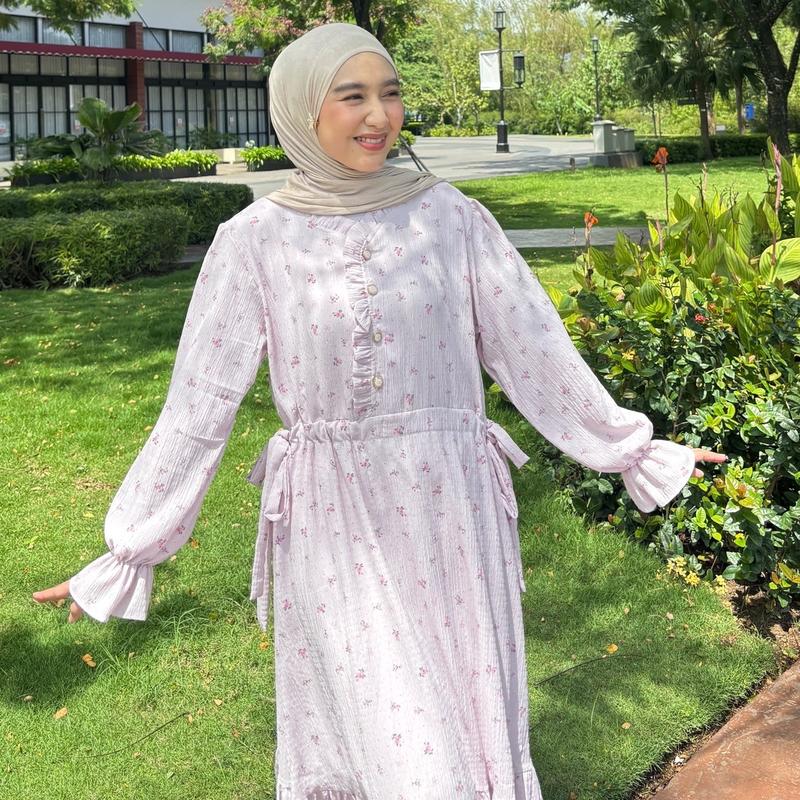 Rose blossom dress | Tunik Korean style | Dress motif bunga | Dress floral 8