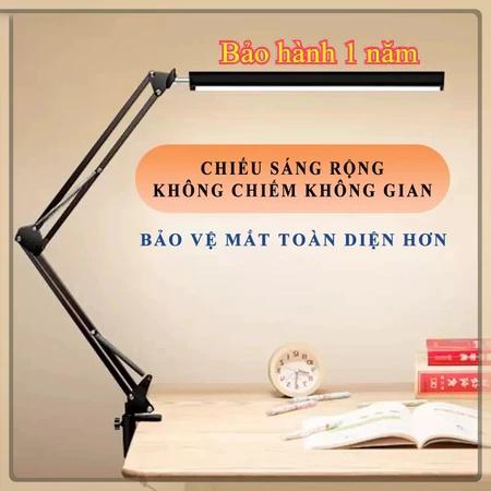 Đèn kẹp bàn học LED 12W/80 hạt, đổi 3 màu, 10 cấp sáng, điều khiển từ xa, chống chói, bảo vệ mắt, USB 5V