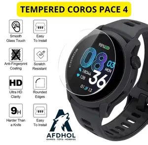 TEMPERED GLASS COROS PACE 4 ANTI GORES SCREEN GUARD LCD SMARTWATCH COROS PACE 4 PELINDUNG LAYAR COROS PACE 4 SCEEN PROTECTOR SMART WATCH JAM COROS PACE 4 SCREEN ANTI GORES KACA COROS PACE 4