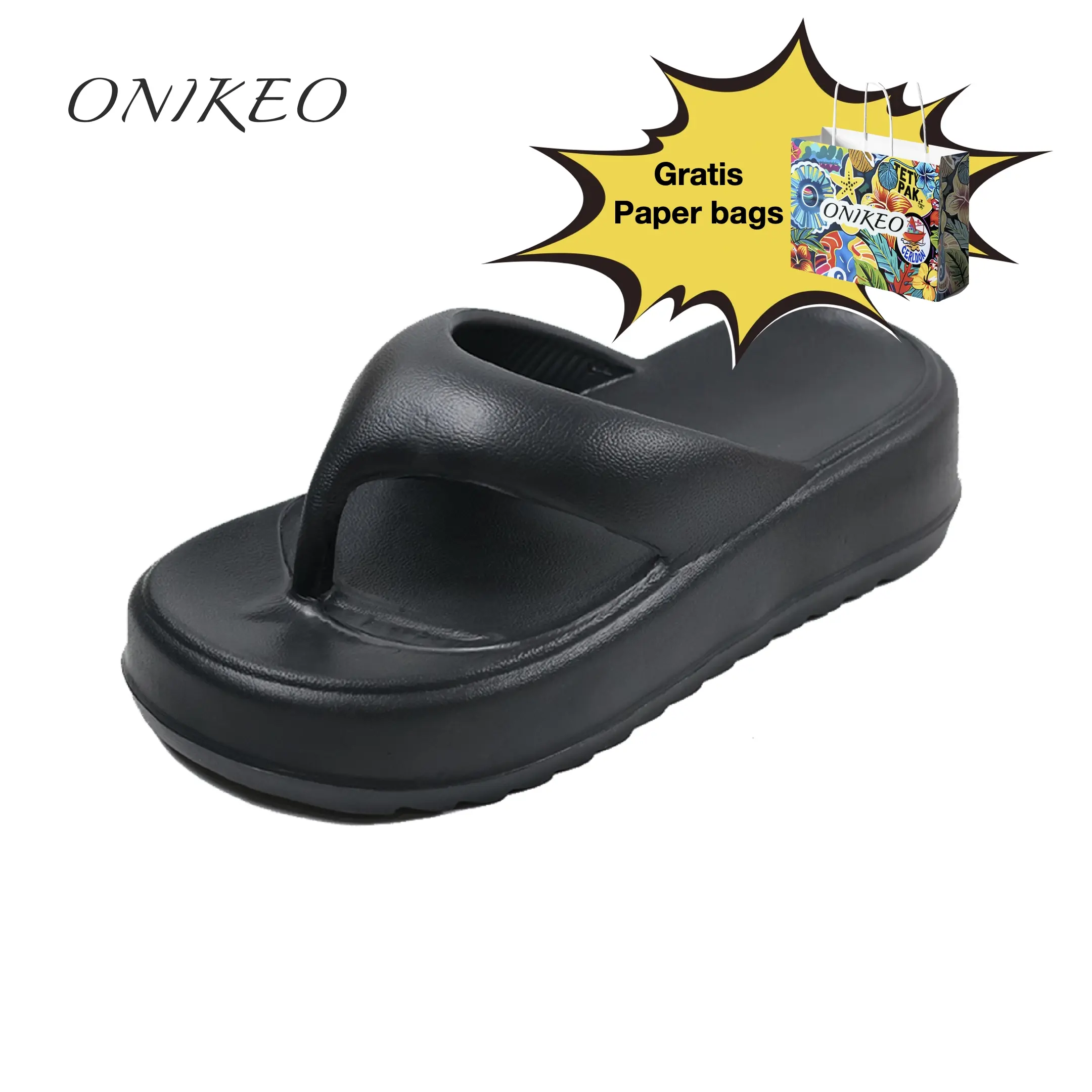 Onikeo Sandal Bahan EVA ramah lingkungan,tidak berbau, Lembut, elastisdan tidak mudah rusak, Teknologi 3D anti slip,Desain ergonomis yang unik, terlihat lebih tinggi. novasi teknologi yang lembut,Seperti Berjalan diatas kapas. Kaki tidak bau. 8862,328g.