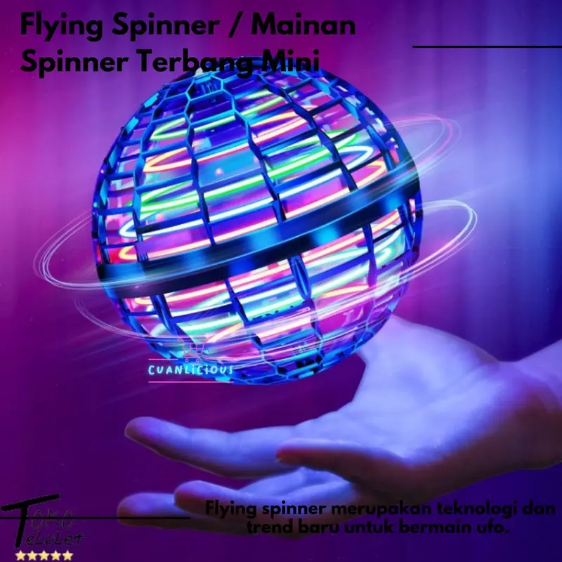 Flying Spinner / Mainan Spinner Terbang Mini Bentuk Ufo 4