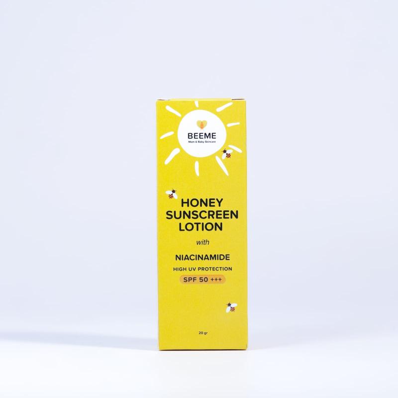 Paket Bundling Beeme Balm & Honey Suncreen SPf 50+ Losion SPF 50 Semua Jenis Kulit Kering Facial 4
