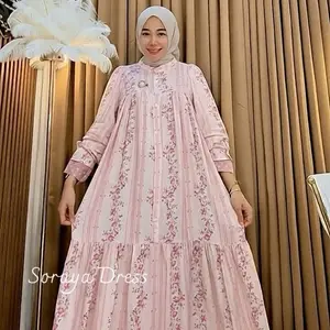AYRA DRESS Gawis Rayon Diamond Bunga Busui Resleting Adem Elegan Gamis Muslim Panjang Cantik Nyaman Motif Balon Pesta Wanita Ld 120-125cm PB 135-138cm