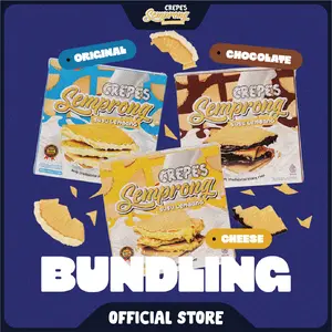 Semprong Susu Lembang - Bundle 3 Rasa Original Coklat Tiramisu Keju Strawberry Cemilan Oleh - Oleh Bandung