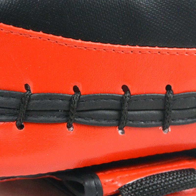 Product Introduction of 1PCS Curved Boxing Muay Thai Hand Target Wear Resistant Shock-Absorbing Faux Leather Kick Target 11