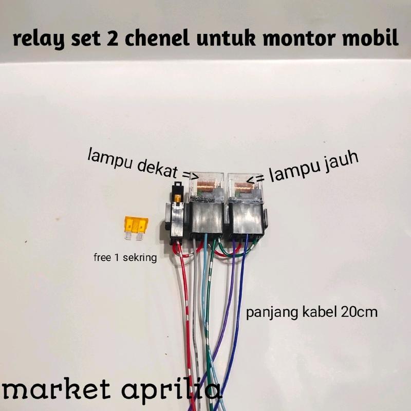 relay set 1-4 chenel untuk lampu tembak d2 laser, daymeker ,lampu tambahan,klakson bisa buat montor/mobil 0