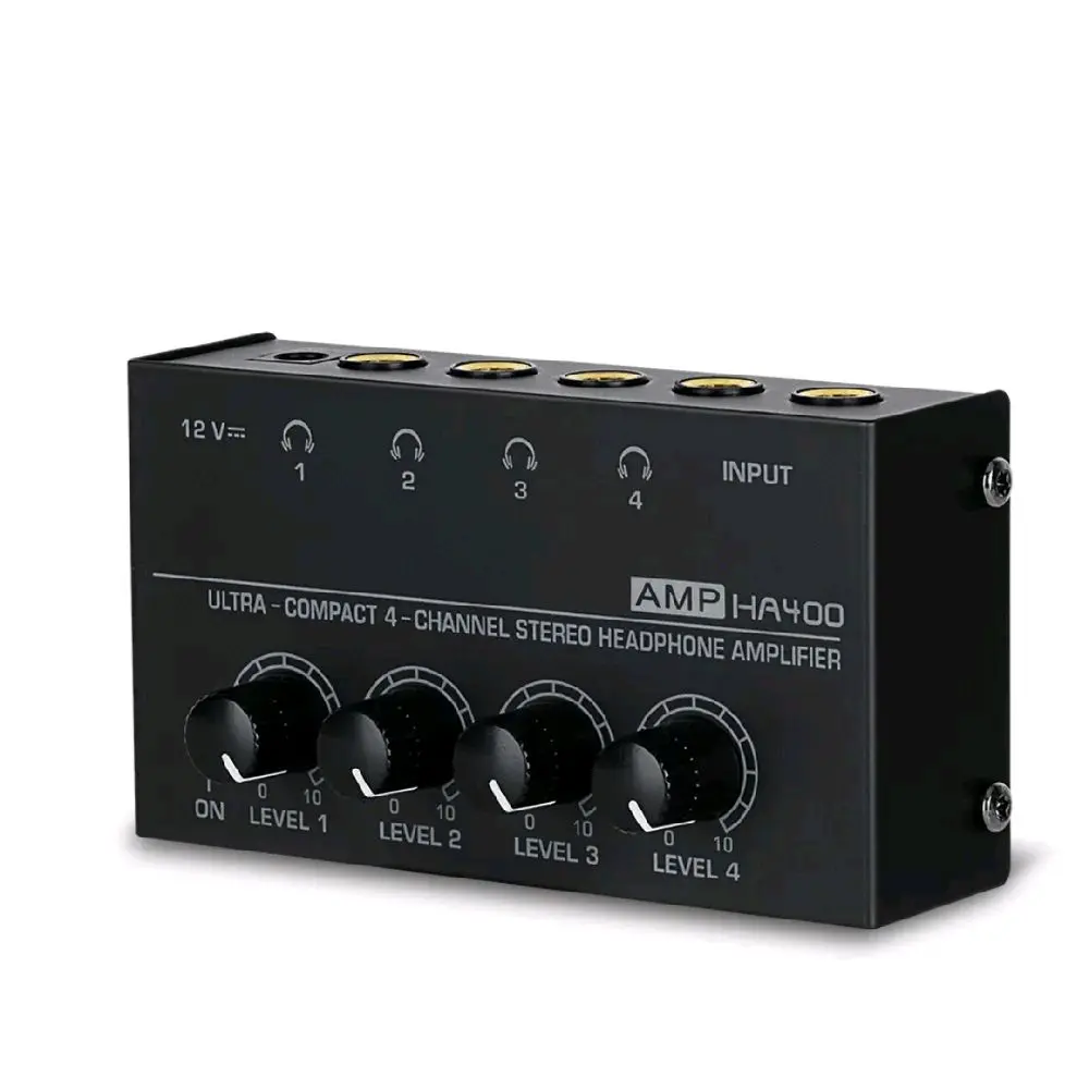 HA400 Audio Distributor Headphone Amplifier 4 Channel Stereo Micro Amp Original