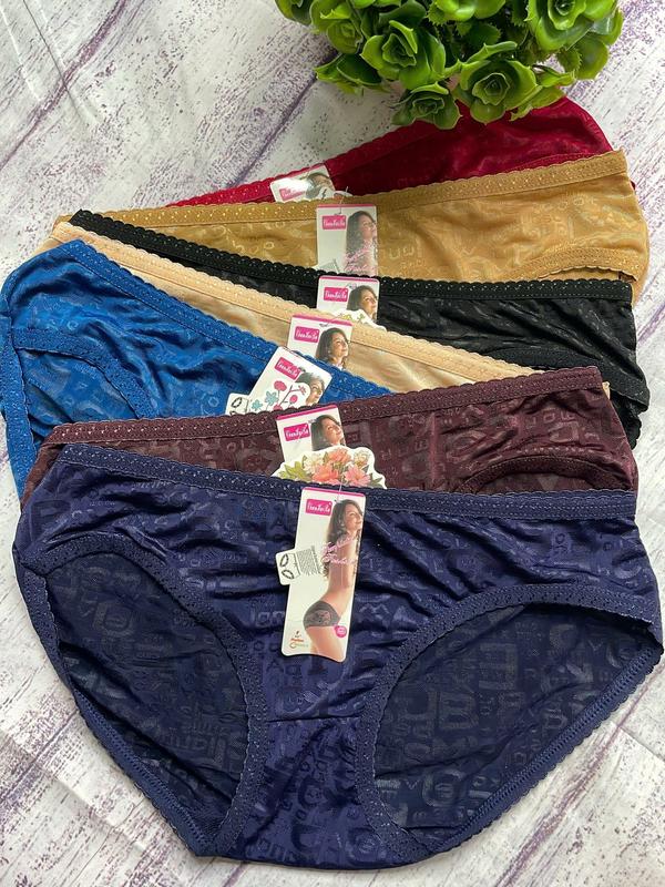 Set 10 Quần Lót Nữ Ren Gấm Chữ Cao Cấp Mặc Đẹp (Size 45-55 Kg) Chất Vải Thái Mềm Mại Thoáng Mát (205) - Nội Y Ngọc Chinh 7