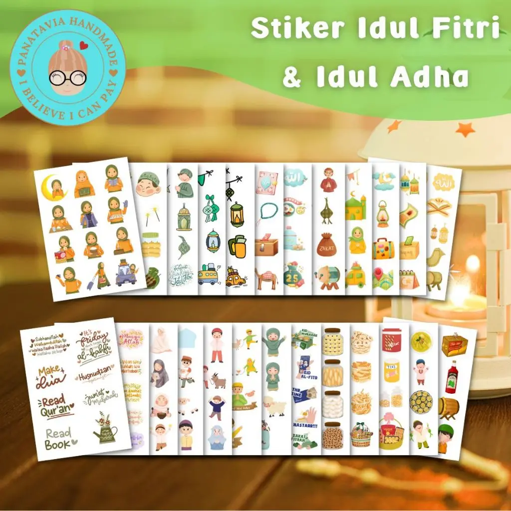 Stiker Lucu ♡ Tema Ramadhan / Idul Fitri / Idul Adha / Puasa | Stiker Tahan Air | Stiker tahan Cuaca | Stiker estetik | Stiker Murah