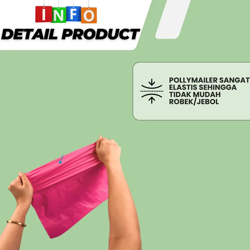Polymailer Plastik Packing 25x35cm Isi 100pcs Lem Perekat 6