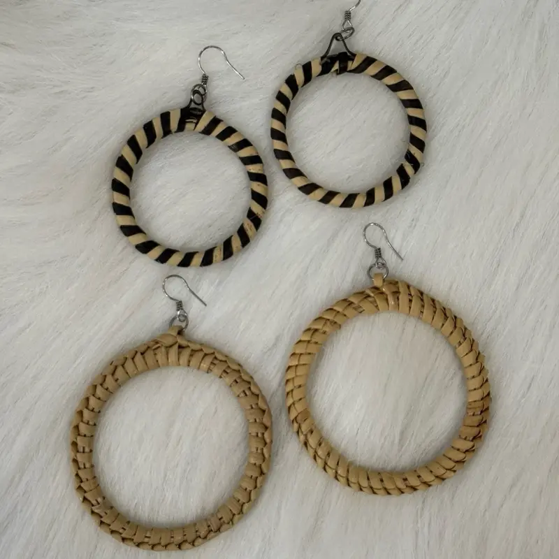 Anting Anting rotan asli khas kalimantan size