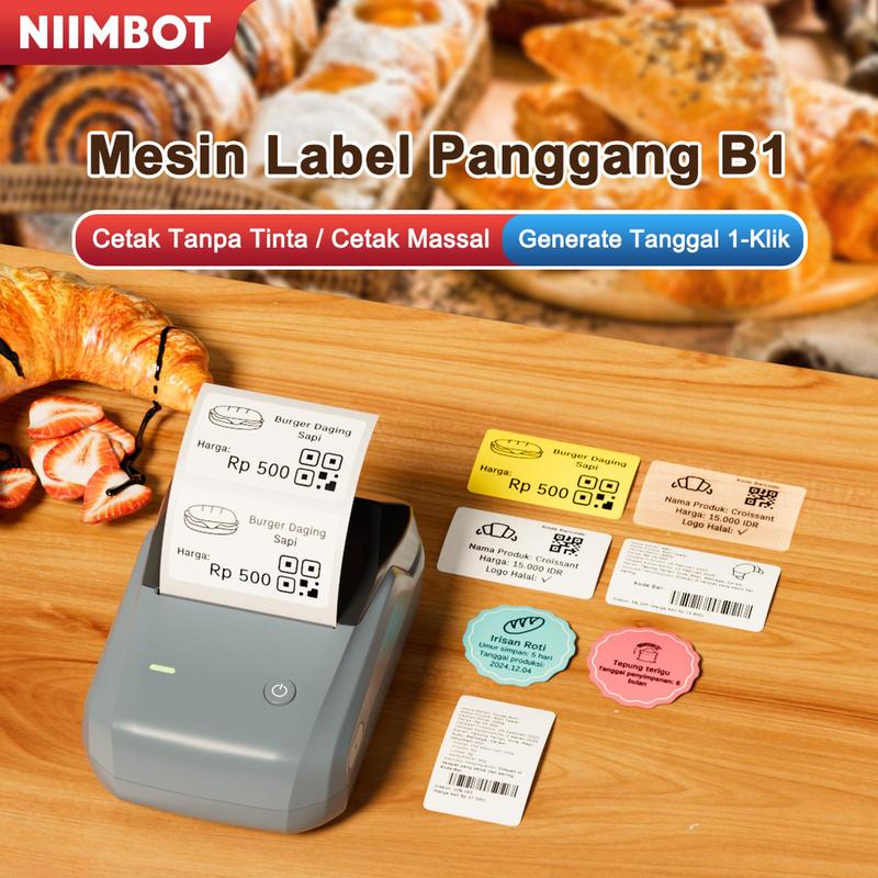 NIIMBOT B1 Label Printer Label Bluetooth Portable untuk Organisasi ...