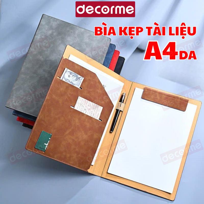 Bìa kẹp tài liệu da A4 đựng tài liệu hồ sơ văn phòng lưu trữ hóa đơn kinh doanh tài liệu hợp đồng