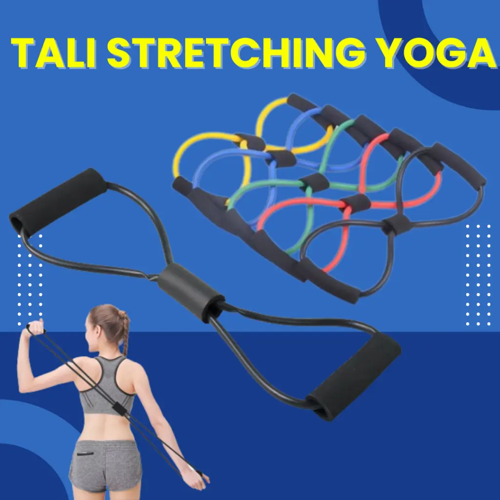 Tali Stretching Latihan Yoga | Tali Pemanasan | Tali Olahraga Otot | Random Colour | Tali fitnes otot tangan | Tali Bantu Otot Gym Fitness | Tali Pengencang Otot | Tali Elastis Yoga