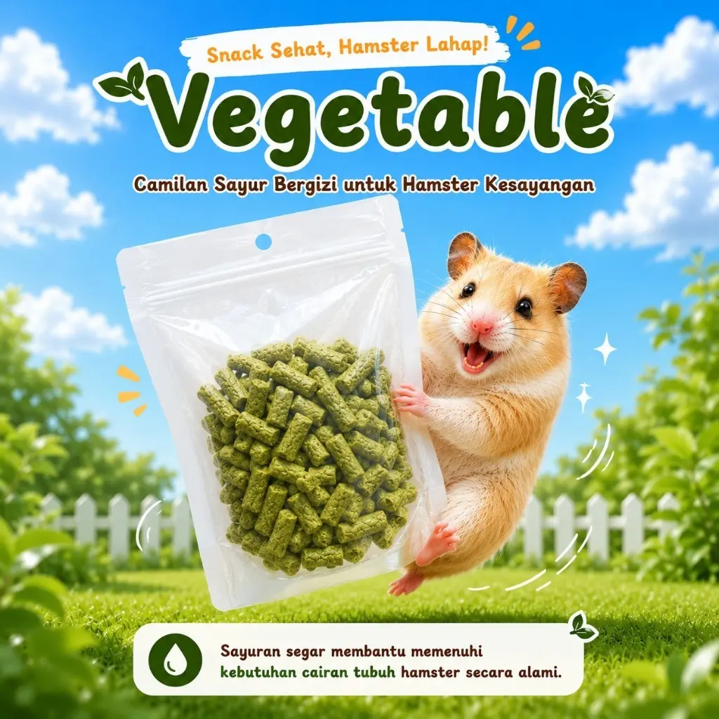 Snack Vegetable Real Hay Hamster, Kelinci 10g Fiber Supplement