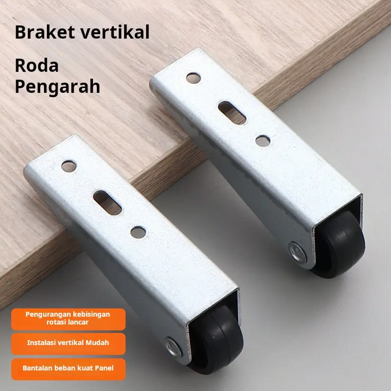 Rel pemandu pintu roda teleskopik dorong datar roda arah jalur pintu ayun roda pendukung pintu roda pendukung katrol terkulai