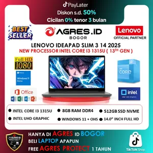 Lenovo Ideapad Slim 3 14 2025 Intel Core I3 1315 Ram 8gb DDR5 512gb Windows 11 + OHS 14.0"Full HD Garansi Resmi
