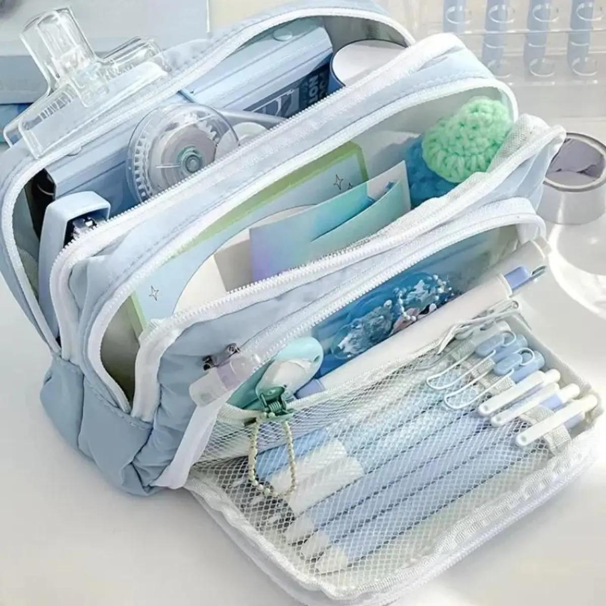 Túi bút chì công suất lớn, Túi mỹ phẩm, Túi đi học, Túi đựng văn phòng phẩm nữ, Trường hợp bút chì, Trường hợp bút chì văn phòng phẩm, Túi lưu trữ du lịch