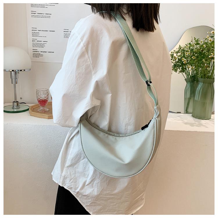 Product Introduction of Nylon material crossbody bag, women's new style dumpling bag, lightweight small shoulder bag, armpit bag, single shoulder bag, women's single shoulder crossbody bag 12