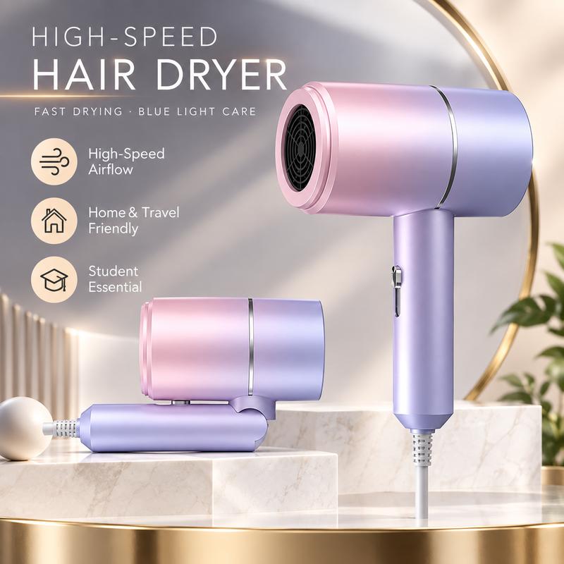 Máy sấy tóc gấp gọn dùng tại nhà, ion âm bảo vệ tóc, công suất lớn, phù hợp cho sinh viên ở ký túc xá